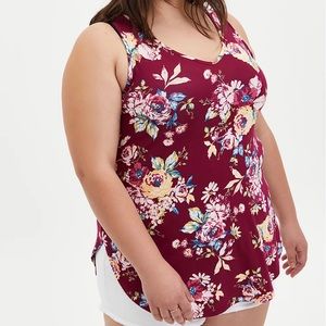 Torrid Size 1 Floral Super Soft Knit Tank